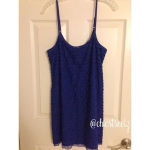Free People Blue Spaghetti Strap Dress L Large